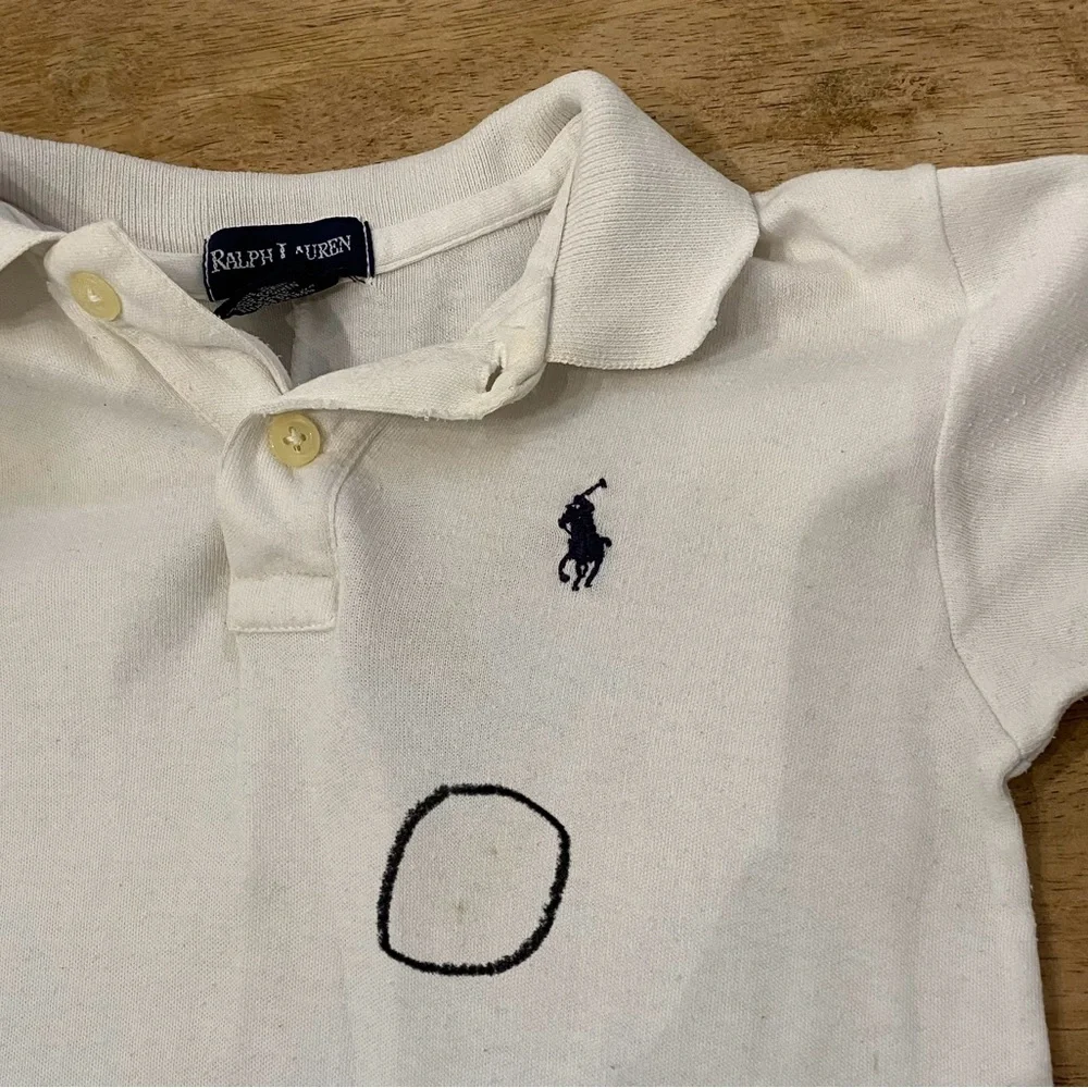 Vintage Ralph Lauren Infant Sz M (6-12m) White Soft Cotton‎ Polo Coverall
